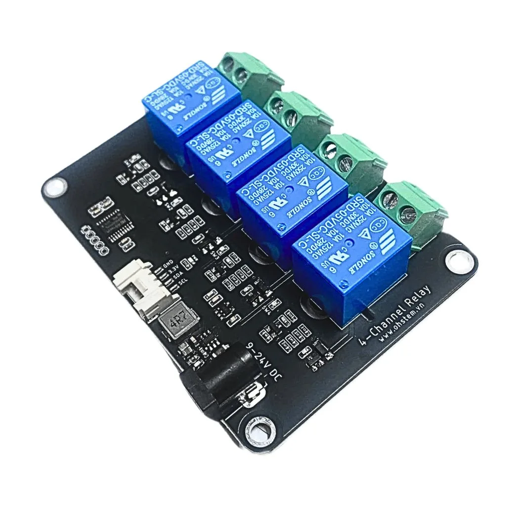 Relay 4 kênh I2C – Kèm dây tín hiệu
